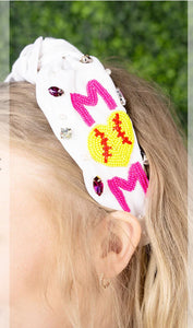 Softball Mom Rhinestone Headband Preorder