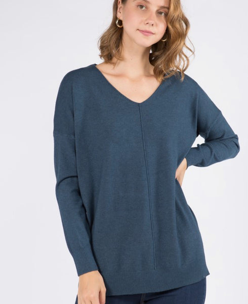 Bailey Butter Sweater (Heather blue)