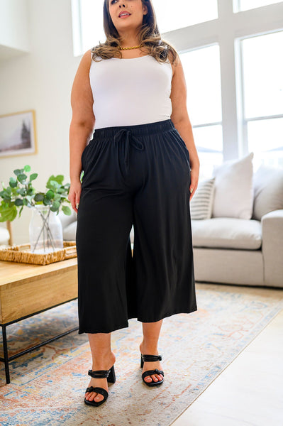 Casual and Carefree Wide Leg Cropped Pants