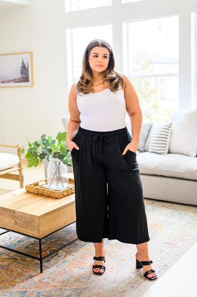 Casual and Carefree Wide Leg Cropped Pants