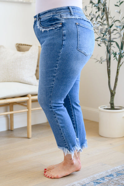 Christina Fringed Pocket Slim Fit Jeans