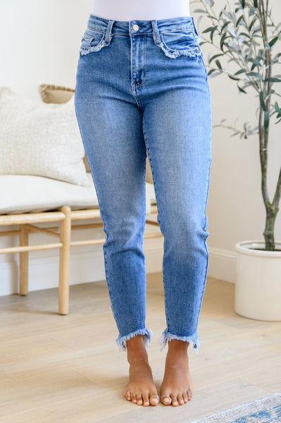 Christina Fringed Pocket Slim Fit Jeans