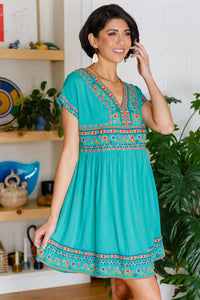Sunrise In Morocco Embroidered Dress