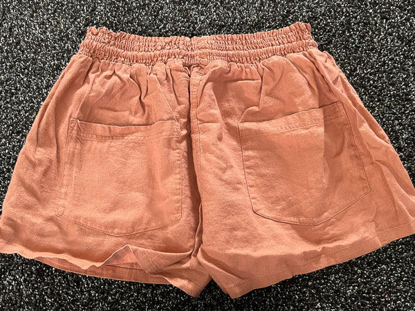 Curve (Clay) Lazy Day Linen Shorts