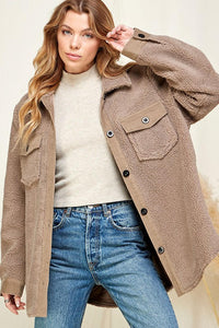 PREORDER: Estes Sherpa Jacket in Taupe
